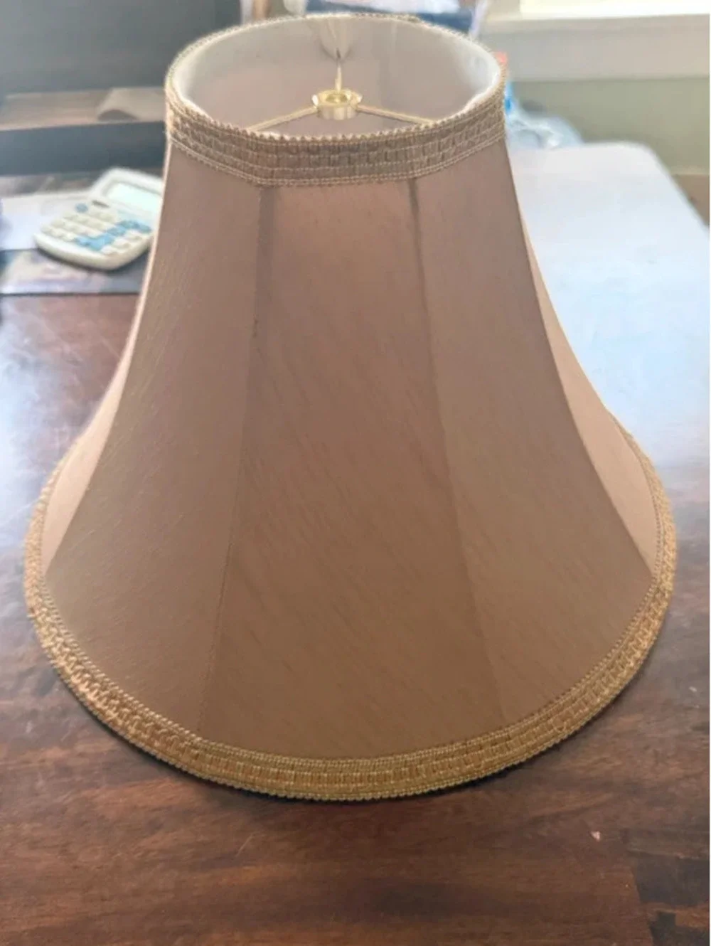 Vintage cloth, lampshade, intricate, braided, gimp, top and bottom
